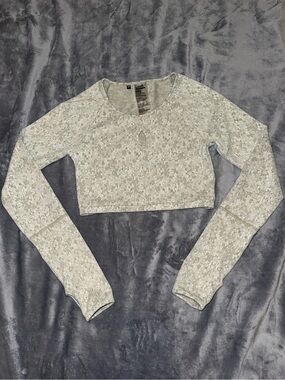 Gymshark Grey Long Sleeve Crop Top